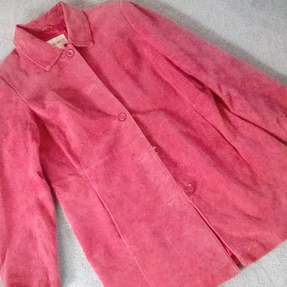Cherokee Jackets & Blazers - Red Washable (!?!) Suede Coat by CHEROKEE
